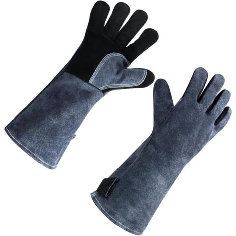 Hitzebeständige Grillhandschuhe mit den Leder Feuerfeste BBQ