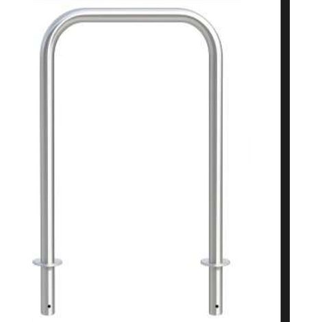 Dissuasore archetto inox rettangolare H 120 cm x L 60 cm da interrare
