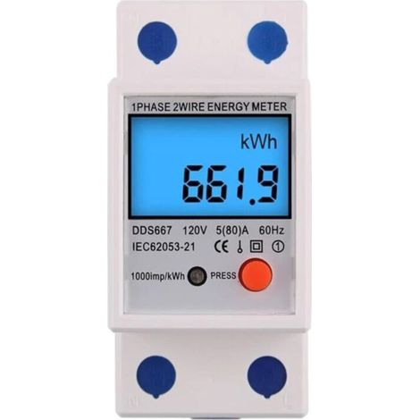 Ulisem Sous compteur électrique monophasé, 80A max modulaire, Simple tarif, Affichage L (1/5)