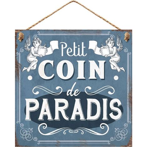 Plaque métal à suspendre Petit Coin 20 cm (1/2)