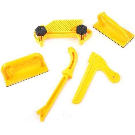 Bâton de bloc de poussée de sécurité, bloc de poussée de sécurité 5 pièces ensemble de planche de plume de bâton de bloc de poussée de sécurité outils de Table de routeur de travail du bois (1/5)