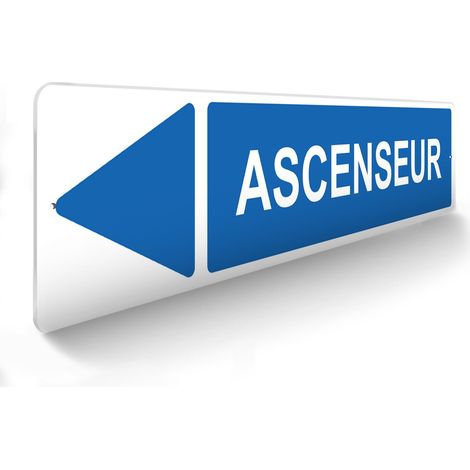 Panneau de signalisation pour parking · Ascenseur gauche -  48 x 10 cm (1/5)
