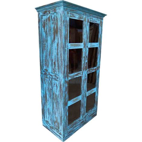 Vitrina de madera artesanal 100-110x40-45x170-180h cm (1/5)