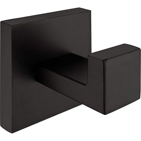 Crochet porte-serviettes, crochet de manteau en acier inoxydable, porte-serviettes, crochet mural de salle de bain de style industriel moderne(noir) (1/5)