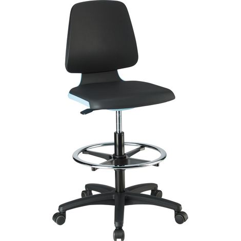 Bimos Arbeitsstuhl Labsit 4, K-Leder blau Sitzhöhe 560-810 mm (1/5)