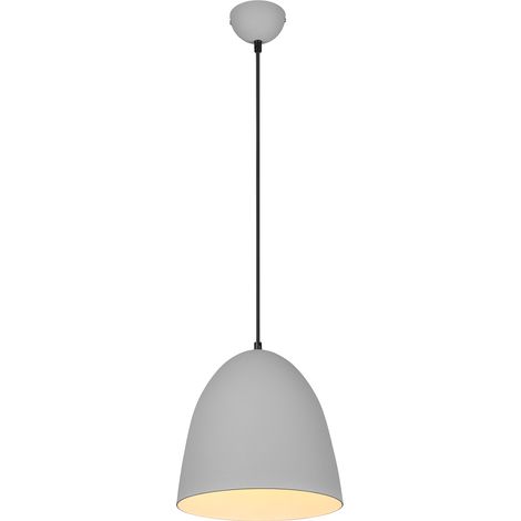 Lampada a Sospensione da Interno Attacco E27 in Metallo Grigio (1/5)