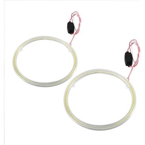 Anneaux LED Halo 110mm Angel Eye COB pour Moto Auto, Feux de Jour DRL, Paire