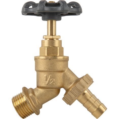 Robinet de jardin à vanne en laiton 1/2 x 3/4 raccord 13 mm (1/3)