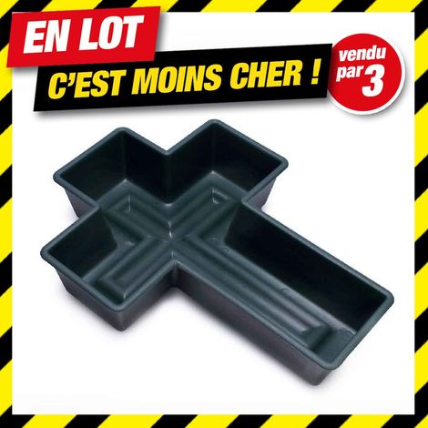 Offre en lot: lot de 3 bacs à fleurs en croix (1/2)