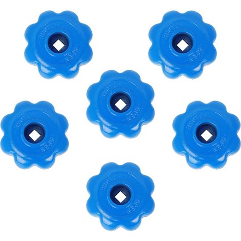 6 Pièces Poignée de Vanne en Aluminium Bleu (1/5)