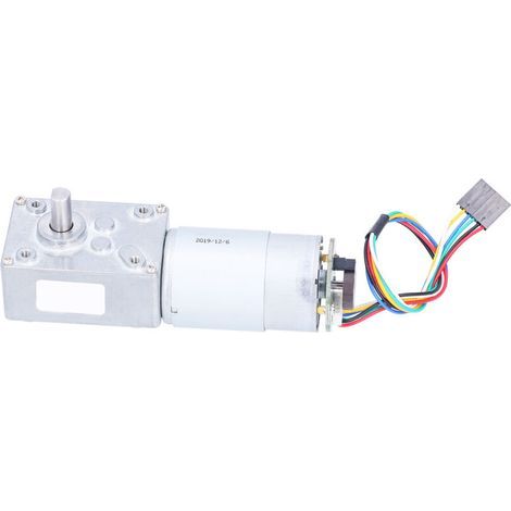 Moteur à engrenage hélicoïdal autobloquant 160RPM 12V DC avec encodeur et couple élevé (1/5)