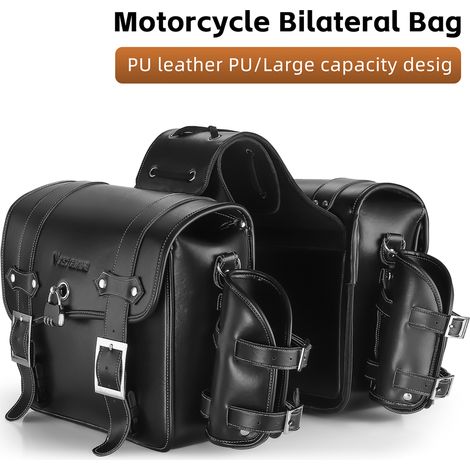 Sac de siège arrière de moto, grande capacité, universel, rangement des outils arrière, côté (1/5)