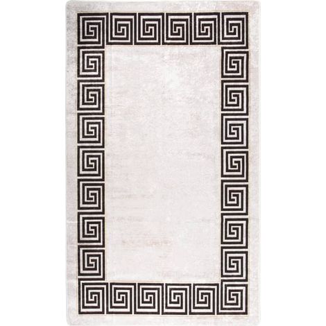 Tapis lavable antidérapant, Tapis de salon, Tapis Intérieur & Extérieur 120x180 cm Beige clair MKS47948 (1/5)
