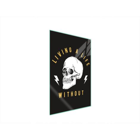Glasschneidebrett 35x52 Totenkopf (1/5)