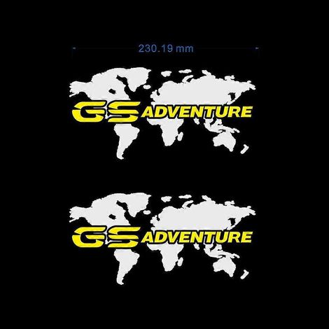 Autocollants en aluminium pour valises de coffre BMW R1200GS, F850GS, F800GS, R1250GS, F750GS, R 1200, 1250, 850, 750 GS, GSA Rallye Adventure – Longueur : 230 mm (1/5)