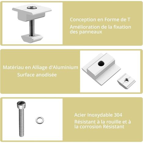 Pinces Centrales en Alliage d'Aluminium en T (1/3)
