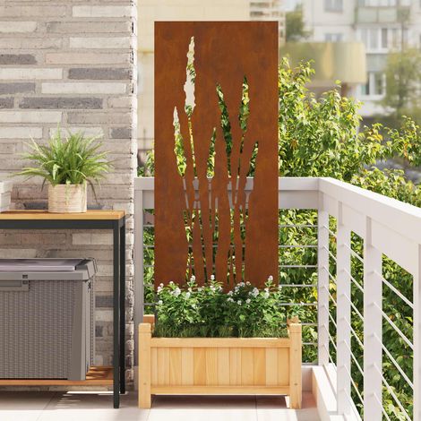Écran de confidentialité de jardin Floral Rouillé 50 x 140 cm (1/5)