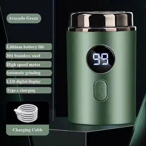 Mini-Elektrorasierer, tragbar, wasserdicht, multifunktional – Grün (1/5)