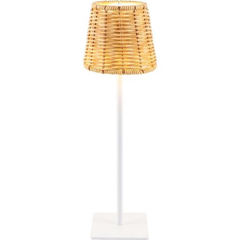 Lampe de table en rotin, bohème tissée à la main avec gradation 3 (1/5)