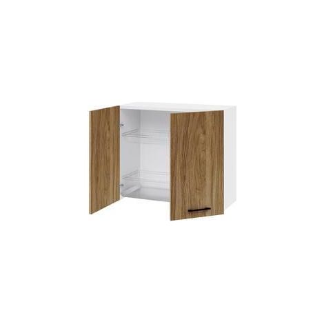 KIT CUCINA PENSILE 2 ANTE SCOLAPIATTI 80X32XH72 CM NOCE
