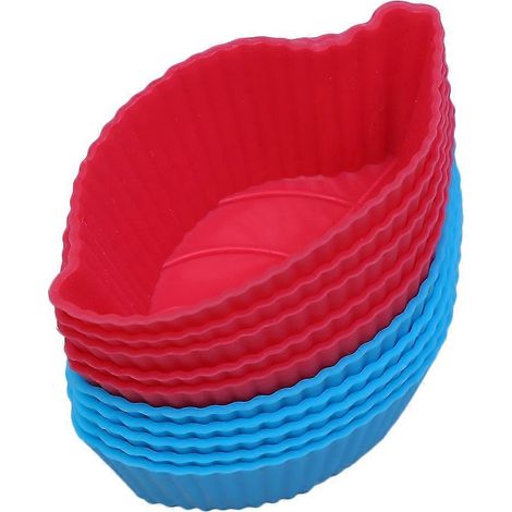 10 moules en silicone en forme de feuille, moules à muffins, moules à gâteaux, moules à tartelettes, caissettes à muffins. (1/4)