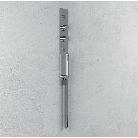 Wall kit a parete da incasso a muro acciaio inox cromato lucido deviatore doccetta doccia confezione 1 (1/2)