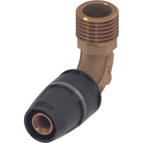 TECElogo Push Mamelon de transition coudé, bronze rouge/bronze au