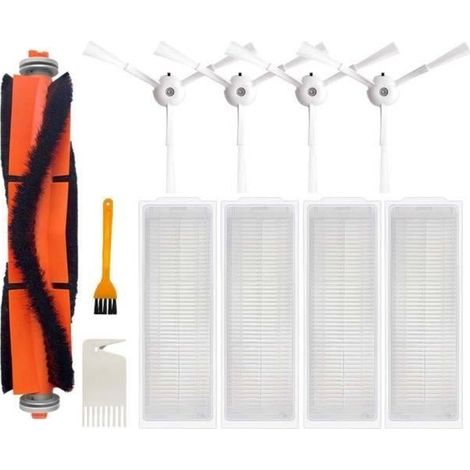 Accessoires et pièces de rechange pour balai autonettoyant MJSTP : brosse latérale principale, filtre HEPA, accessoire pour aspirateur (1/4)