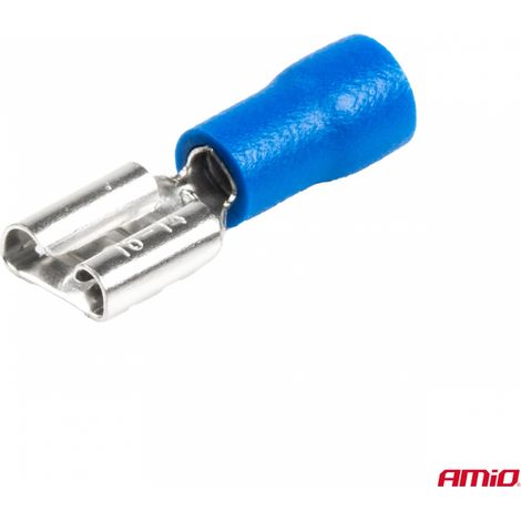 Connecteurs plats femelles isolés 7,4 mm 1,5-2,5 mm² 15 A 10 pièces AMIO-03067 (1/3)