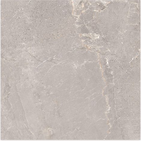 Carrelage effet Pierre Gris Silver 90x90x0,9 cm In&Out Torvane - Sol et mur intérieur et Sol extérieur (vendu par carton de 1,62 m²) - RO'MA CARRELAGE