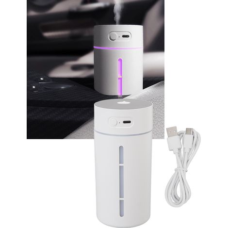 Mini-Luftbefeuchter (250 ml), tragbar, fürs Auto, mit Siebenfarben-Lichtprojektor, USB-aufladbar (1/5)
