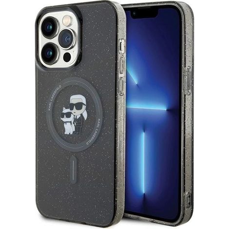 Karl Lagerfeld KLHMP15XHGKCNOK iPhone 15 Pro Max 6,7 Zoll schwarz/schwarze Hartschale Karl&Choupette Glitter MagSafe (1/5)