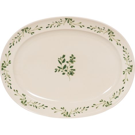 Table Passion - Plat ovale Appoline vert 42x30 cm
