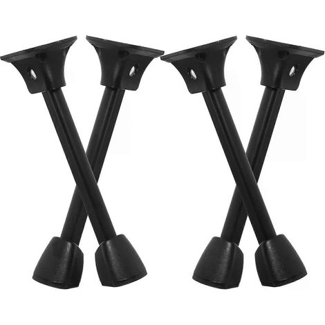 Ensemble de 4 pieds de table pliables en fer forgé, pieds de meubles robustes, adaptés aux tables à manger, ordinateurs portables, tabourets, etc., en métal, dimensions 19,00 x 4,00 x 3,00 cm. (1/5)