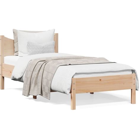 Maison Exclusive - Massivholzbett ohne Matratze 90x200 Kiefernhol