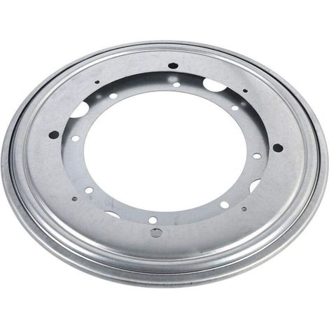 4 Types Plaque Tournante Tourniquets Rotatoires Robuste Forme Ronde Galvanisé Lazy Susan Plaque Pivotant (Argent de 9 po) (1/4)