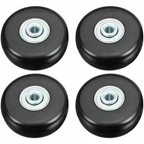 4 Stück Kofferräder, robuste 50-mm-Gummi-Reparaturräder für Gepäck, geräuscharm, universelles Schwenkrad, Ersatzrad für Transport. (1/4)