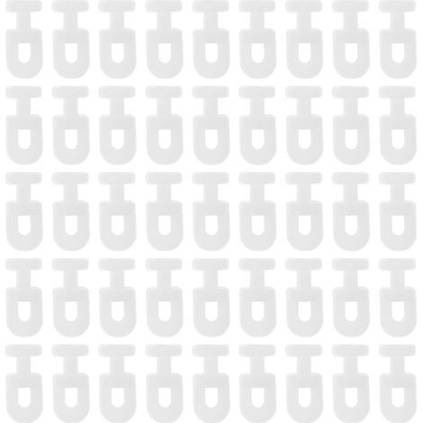 200 roulettes silencieuses en plastique pour rails de rideaux, poulies et supports de rideaux-1.6X0.7CM-White (1/3)