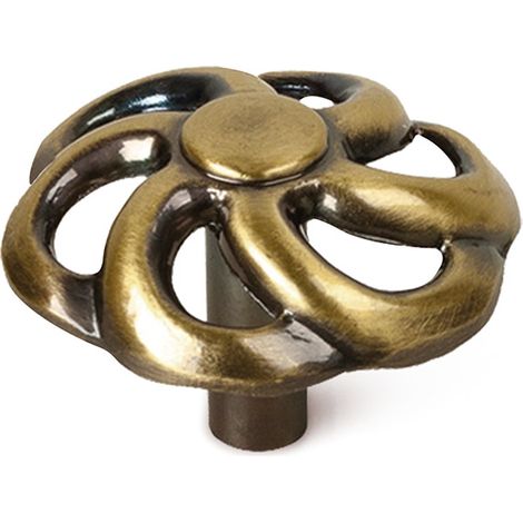 Pomo en zamak con acabado cuero, dimensiones: 37x37x24mm, Ø: 37mm -