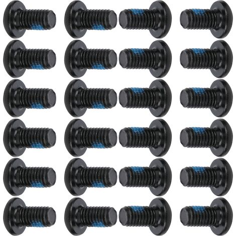 24 pièces Boulons Colorés M5x10mm pour Disque de Frein de Vélo en Acier Résistant Noir (1/5)