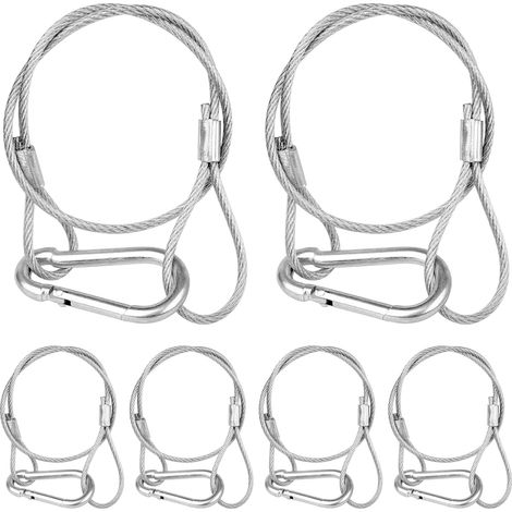Juego de 10 bridas de seguridad para cables de iluminación escénica, de 80 cm de largo (plateadas). (1/5)