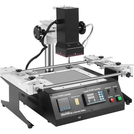Station de soudage à air chaud Bga Machine à souder infrarouge Poste de travail IR6500 1250 W Table de soudage pour cartes mères d'ordinateur portable, cartes mères d'ordinateur de bureau, cartes (1/5)