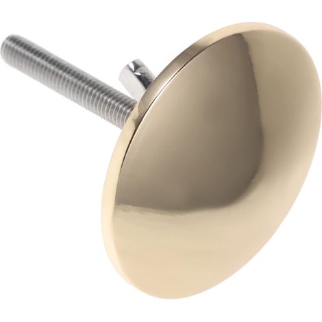 Cache-trou de Robinet en Acier Inoxydable pour Lavabo et Évier Alliage de Zinc, Finition Or, Filetage Long, Usage Salle de Bain Cuisine (1/5)