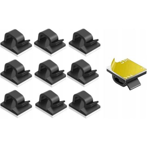 Soporte organizador con clip autoadhesivo para cables, 10 elementos, 5 mm, KD10085 (1/5)