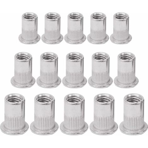 Rivetto filettato 90 pezzi Rivetto Rivetto filettato Dado Rivetto Testa Piatta Dadi Rivetto Filettati Inserti Dado Rivetto Dado Filettato Testa Dado, M5 M6 M8--Ternel (1/5)