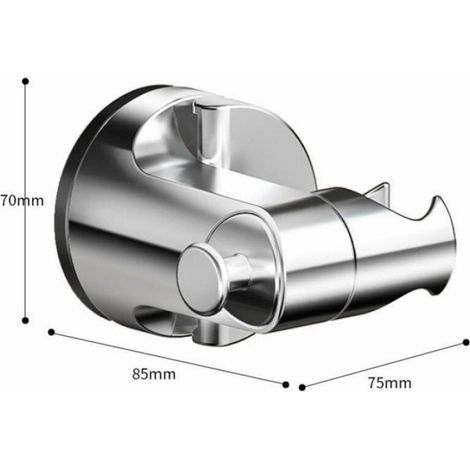 Support à ventouse pour pommeau de douche - Support de pommeau de douche - 85 x 75 x 70 mm - Amovible - Support pour douchett Femeo (1/5)