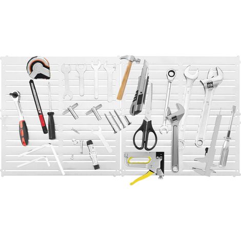 GOPLUS Porte Outils Mural Magnétique 4 Pièces 30 X 15 CM, Lot de 4 Panneaux d’Outils Mural avec 32 Barres Magnétiques Puissantes, Peu Encombrant, pour Garage, Magasin, Atelier (1/5)