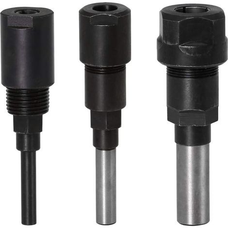 Router Collet Extension Bit De Routeur Extension De Collet Et Rognage Découpage Machine De Gravure Extender Porte-Mandrin De Travail Du Bois Fraise (1/4 Shank+8mm Shank+1/2 Shank) (1/5)
