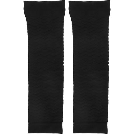 Guêtre De Compression Pour Cuisses - Tissu Élastique Spirale - Pour Fitness Yoga Course Cyclisme - Noir - 1 Pièce