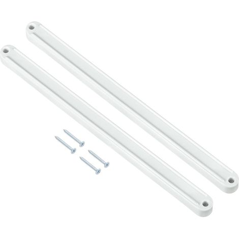 Glissières De Tiroir, 1Set 235mm - Rails De Tiroir En Plastique Avec Vis, Rail De Guidage Rainuré Monté Latéral Pour Tiroir De Cabinet Table De Chevet Armoire Commode (Blanc) (1/5)